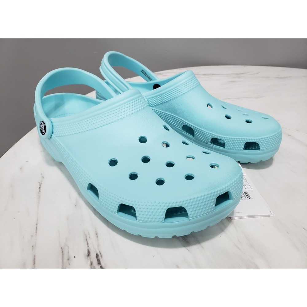 NEW Crocs Classic Ice Blue Roomy Fit WOMENS 12 / MENS 10 - 10001-409